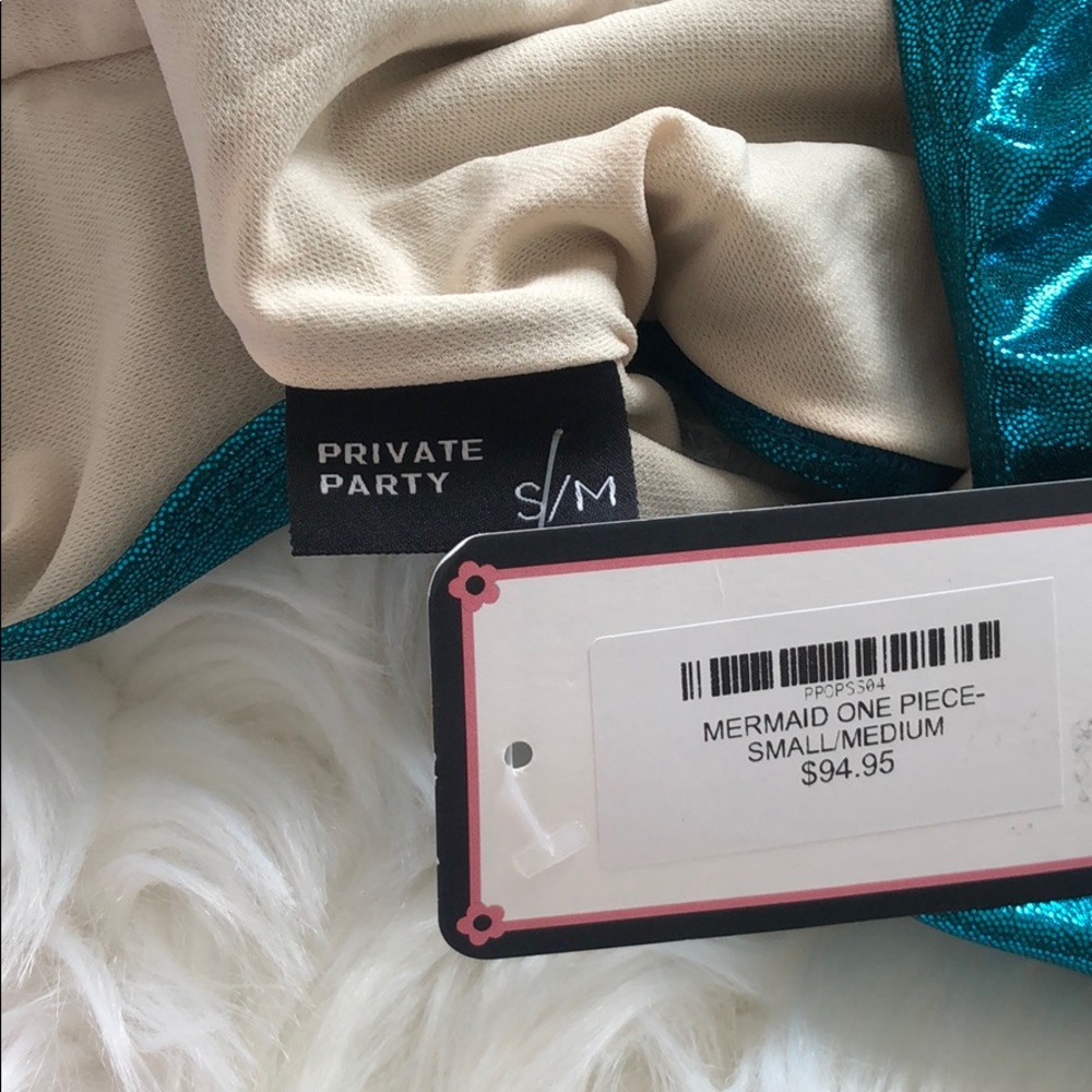 NEW Private Party blue mermaid one piece bikini - Picture 5 of 6